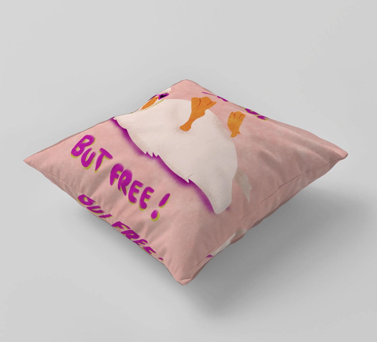 Cringe but free! cuscino da Illustration Raissa Oltmanns
