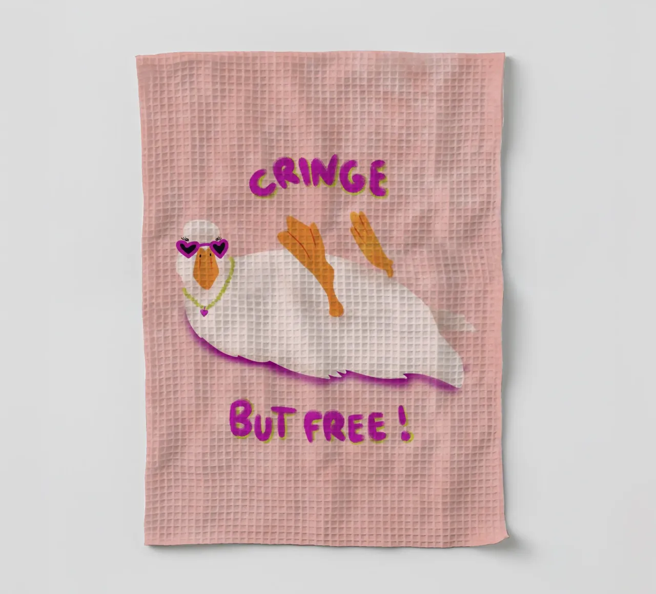 Cringe but free! torchon de Illustration Raissa Oltmanns