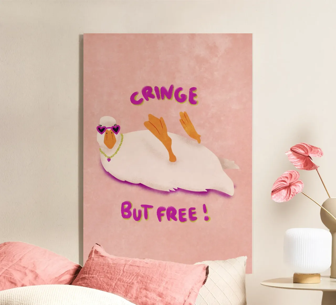Cringe but free! plexiglass da Illustration Raissa Oltmanns