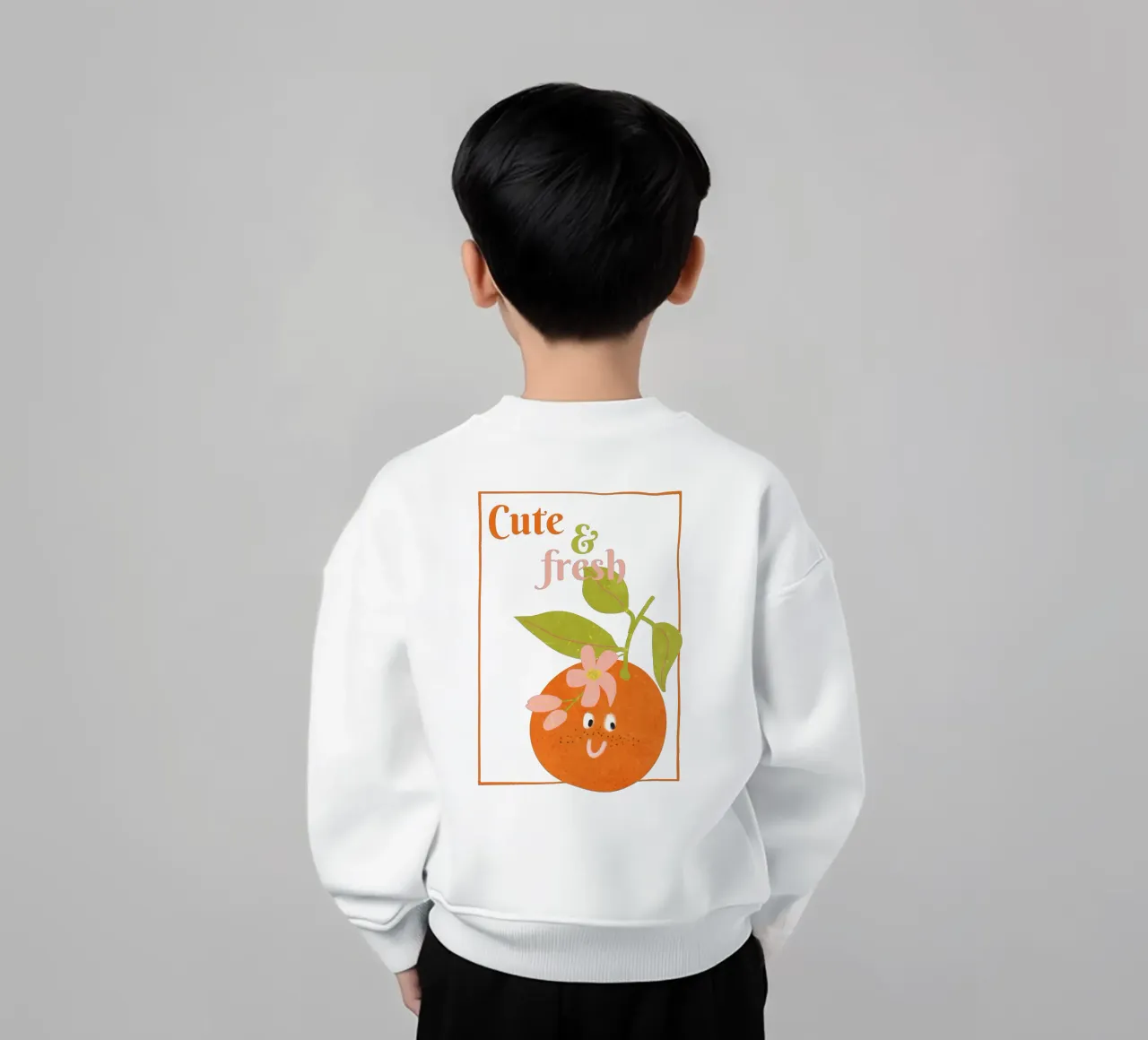 Hello Orange felpa bambino da Illustration Raissa Oltmanns