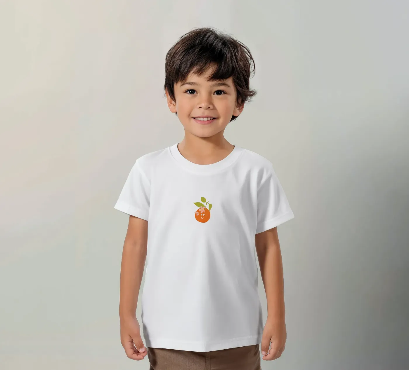 Hello Orange t-shirt bambini da Illustration Raissa Oltmanns