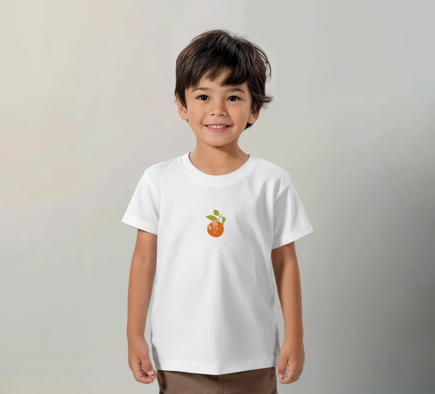 Hello Orange t-shirt bambini da Illustration Raissa Oltmanns