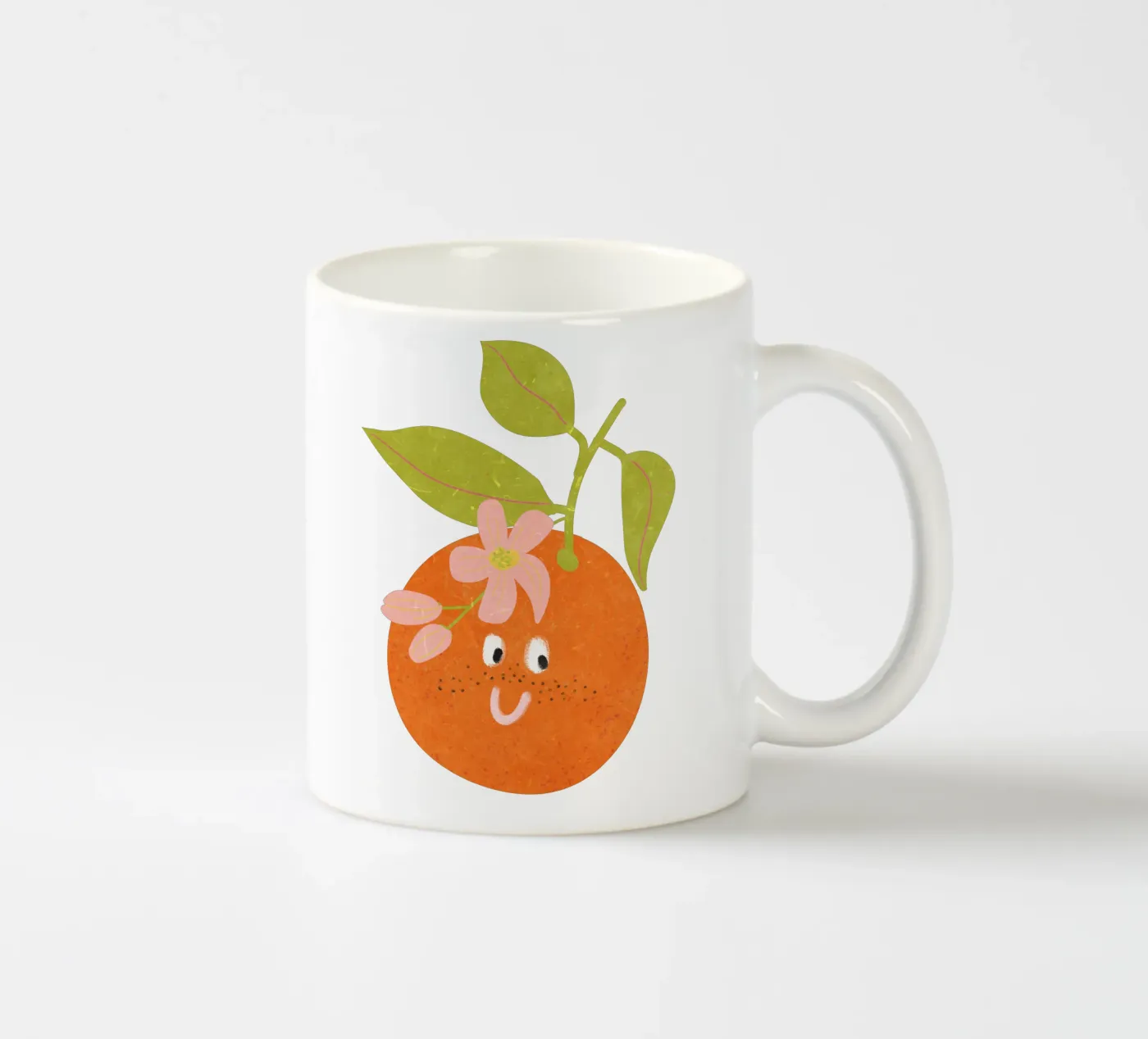 Hello Orange ceramic mug by Illustration Raissa Oltmanns