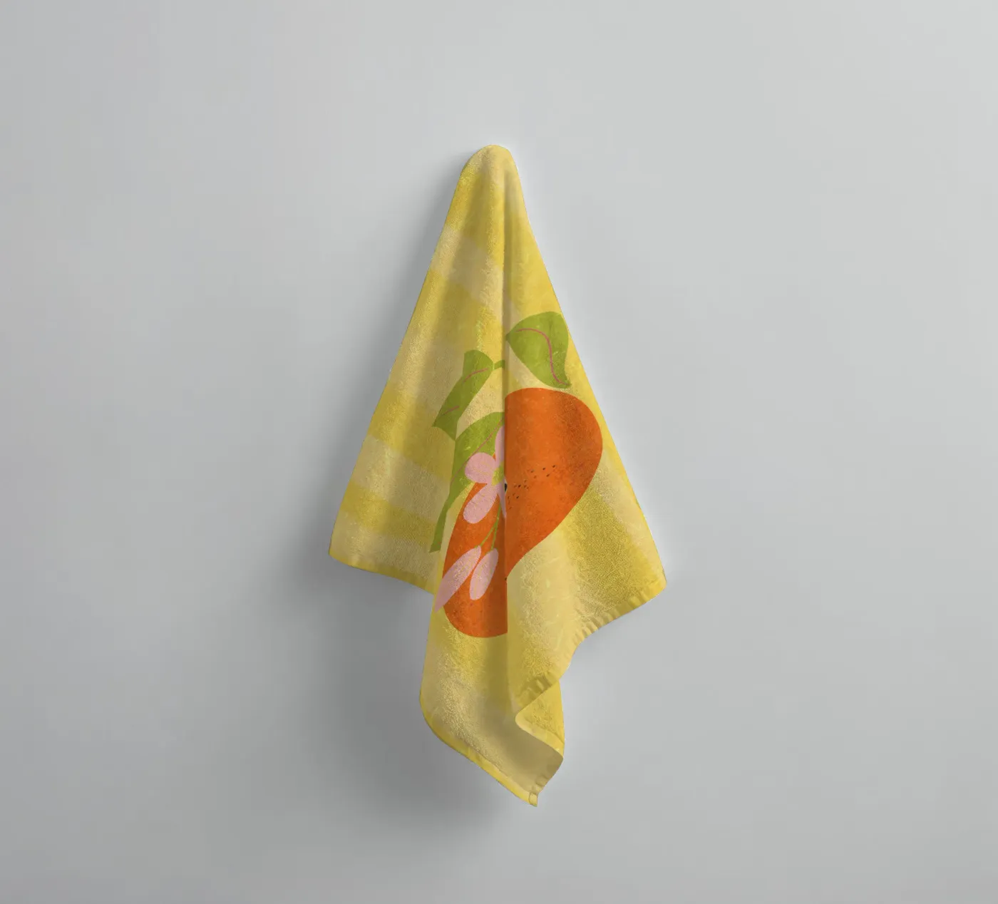 Hello Orange towel by Illustration Raissa Oltmanns