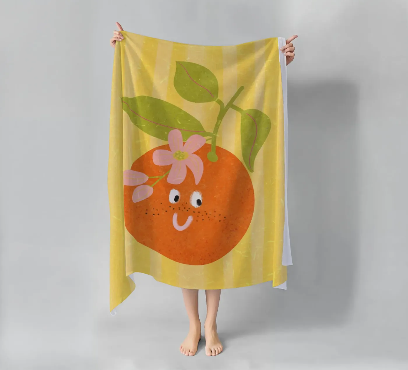 Hallo Oranje strandhanddoek van Illustration Raissa Oltmanns