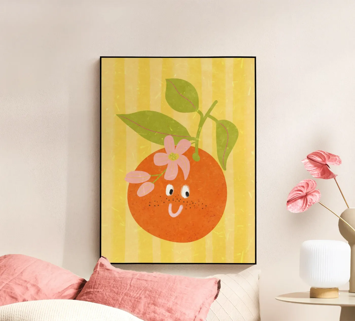 Hello Orange plexiglas de Illustration Raissa Oltmanns