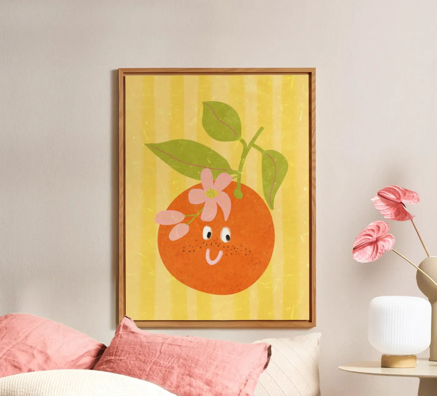 Hello Orange alluminio dibond da Illustration Raissa Oltmanns