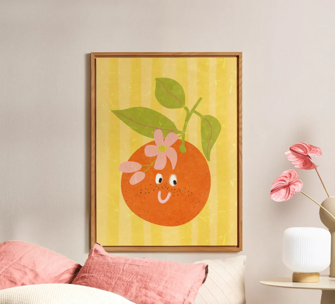 Hello Orange alluminio dibond da Illustration Raissa Oltmanns