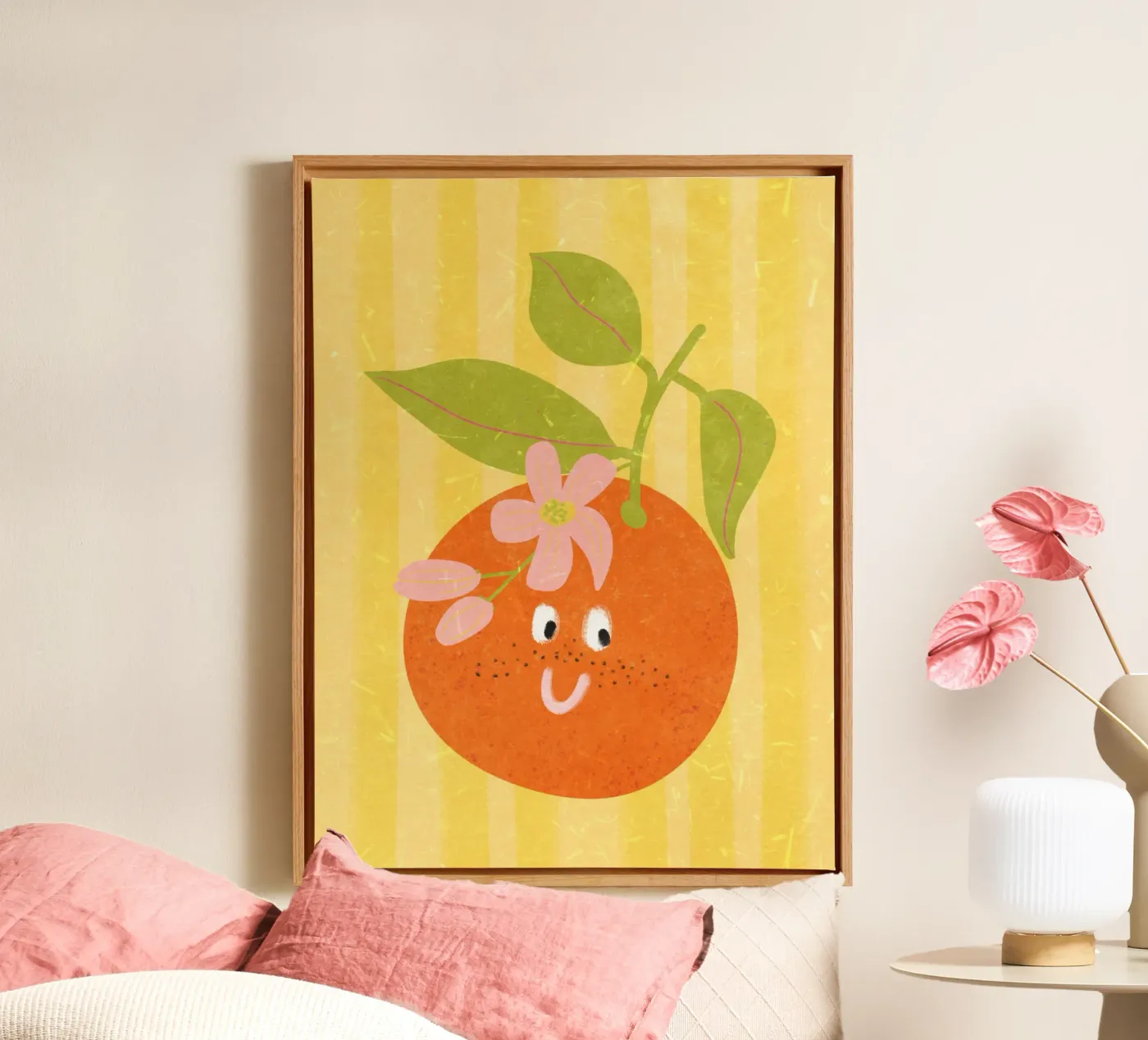 Hello Orange tela da Illustration Raissa Oltmanns