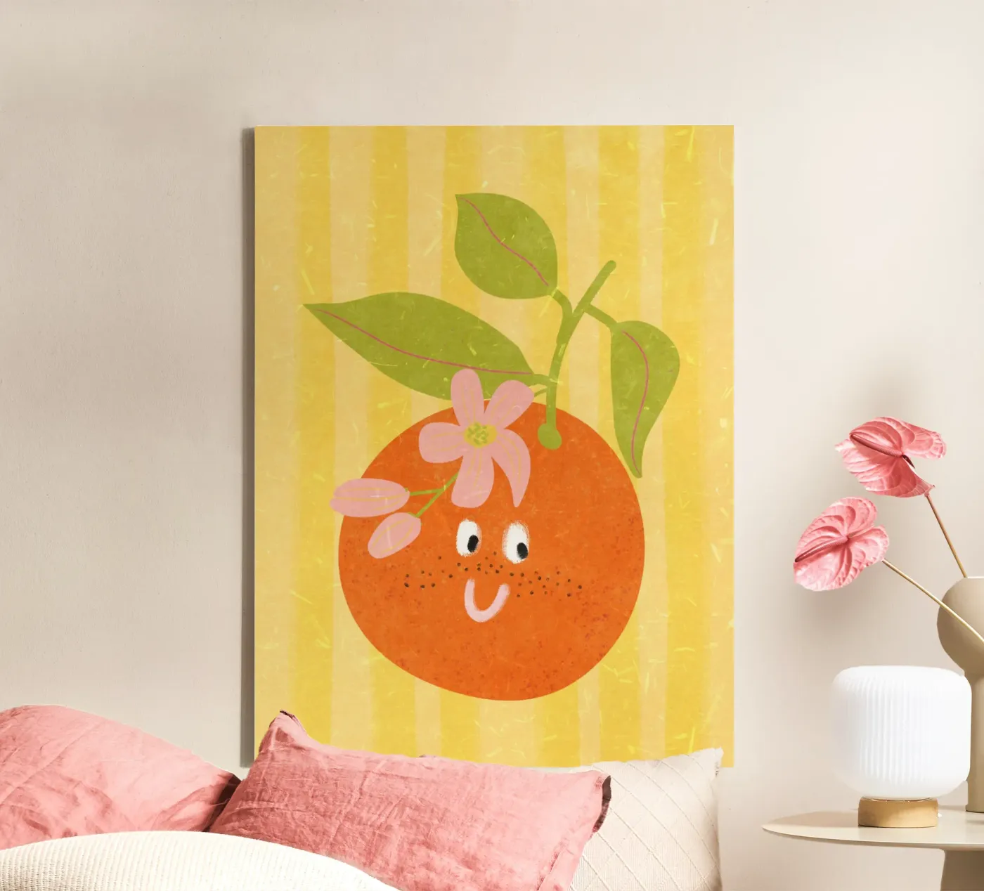 Hello Orange tela da Illustration Raissa Oltmanns