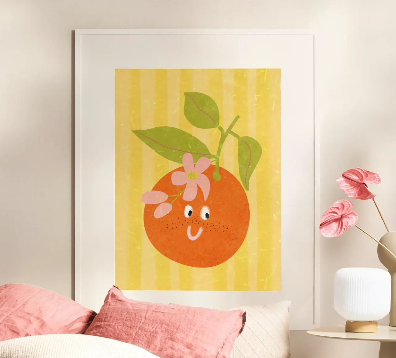 Hello Orange poster da Illustration Raissa Oltmanns