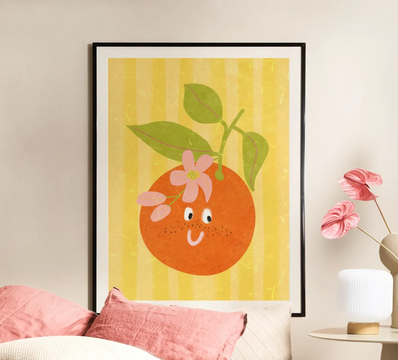 Hello Orange poster da Illustration Raissa Oltmanns