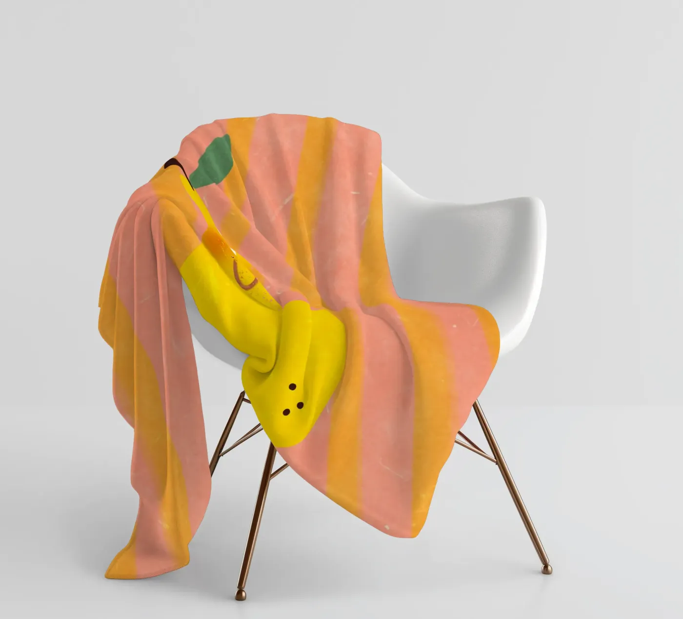 Hello Pear fleece blanket by Illustration Raissa Oltmanns