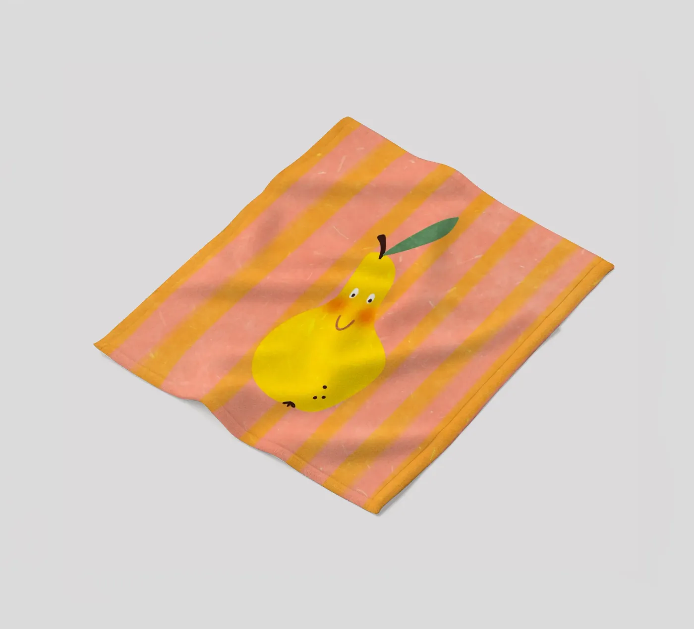 Hello Pear fleece blanket by Illustration Raissa Oltmanns