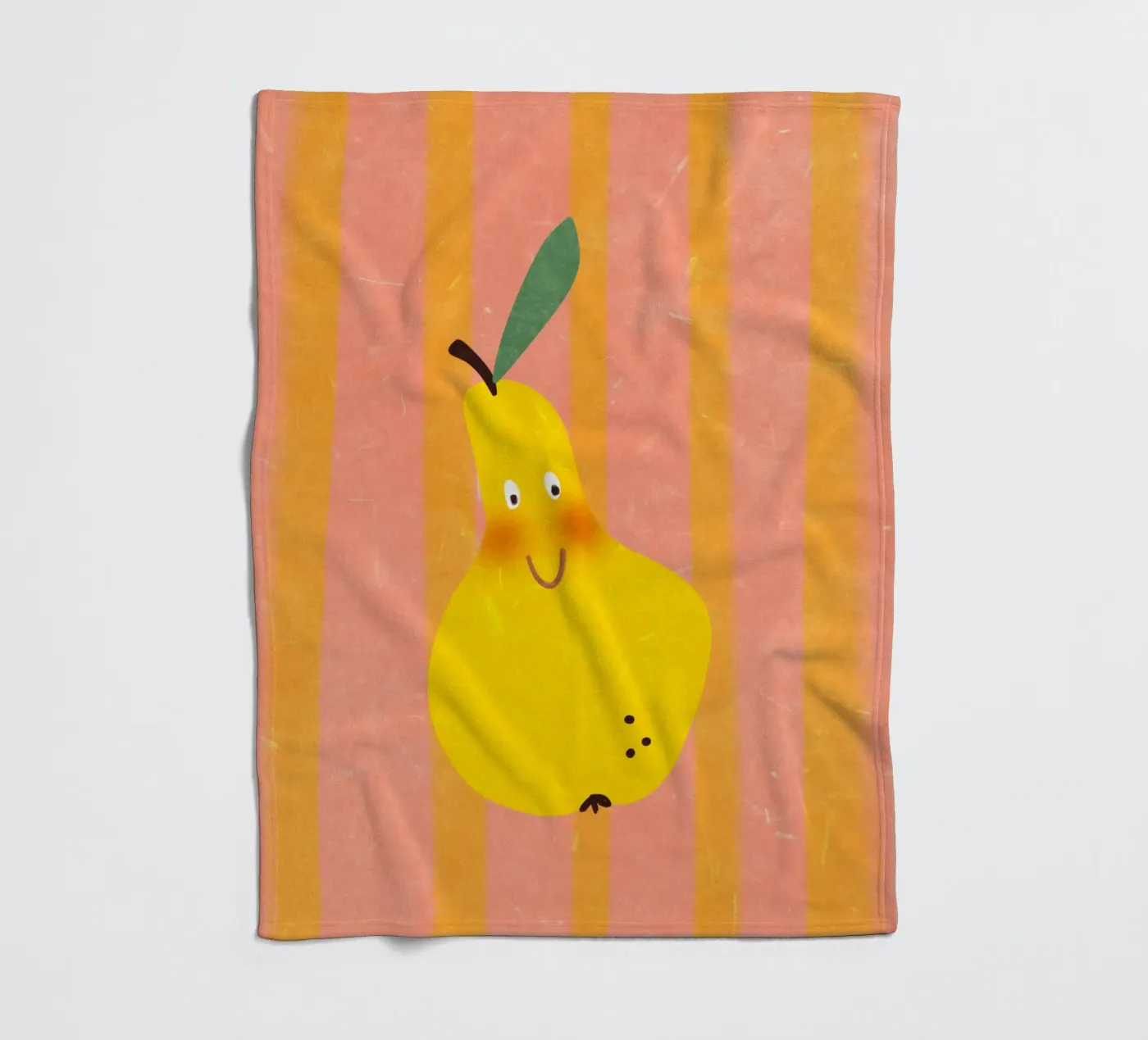 Hello Pear fleece blanket by Illustration Raissa Oltmanns