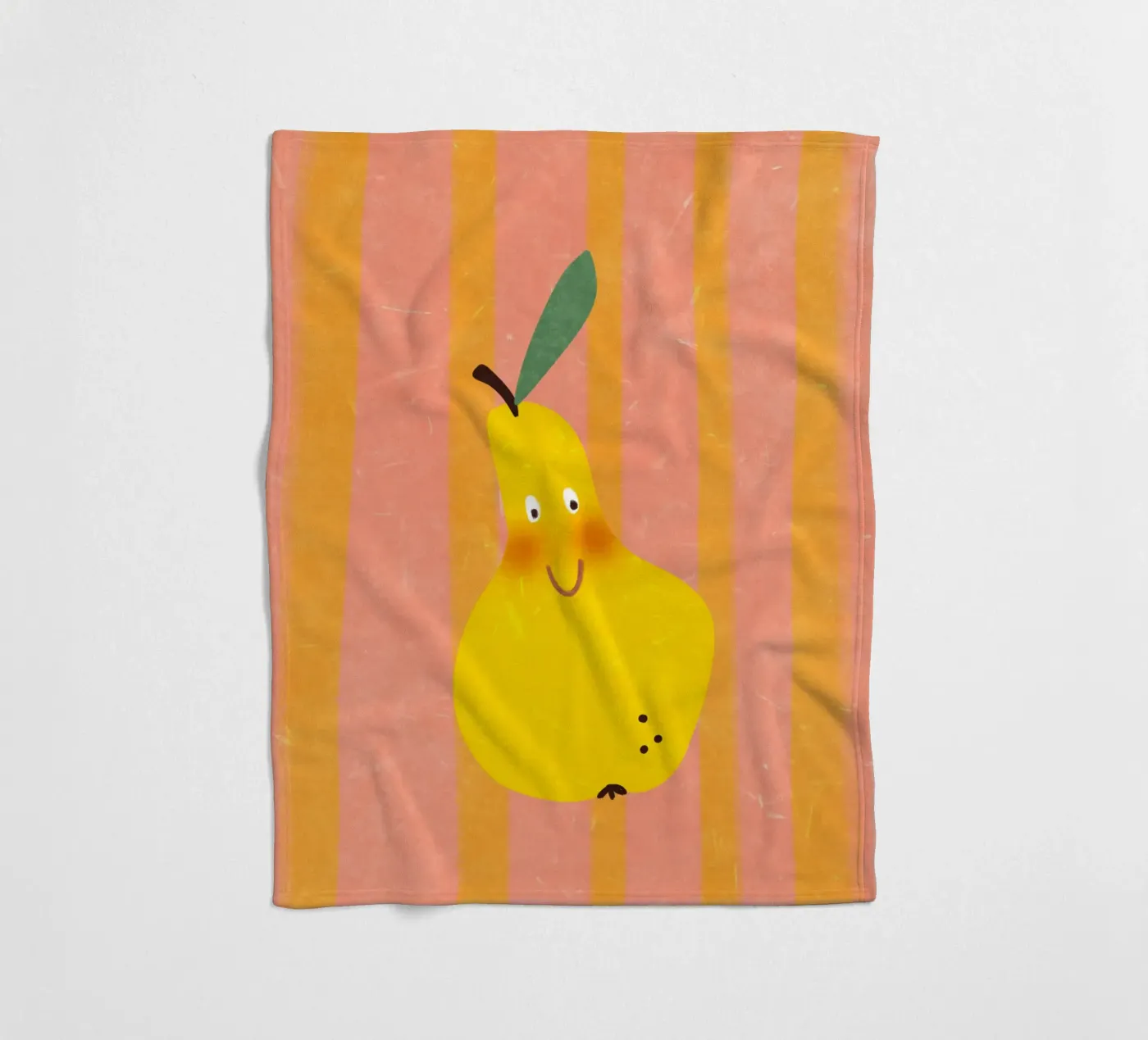 Hello Pear fleece blanket by Illustration Raissa Oltmanns