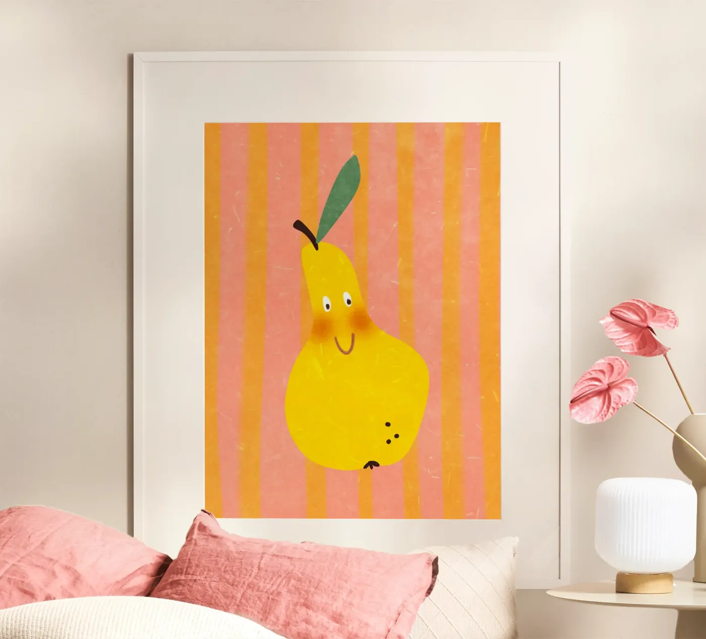 Hello Pear poster by Illustration Raissa Oltmanns