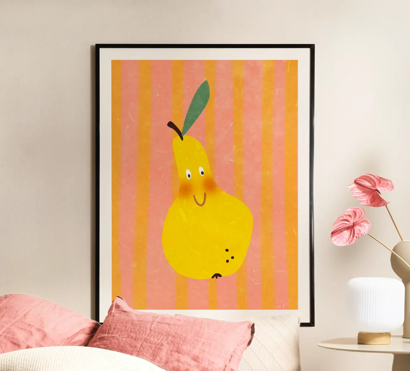 Hello Pear poster by Illustration Raissa Oltmanns