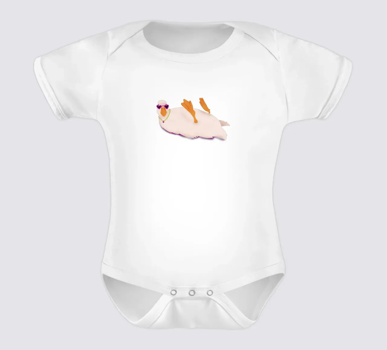 funny duck body neonato maniche corte da Illustration Raissa Oltmanns