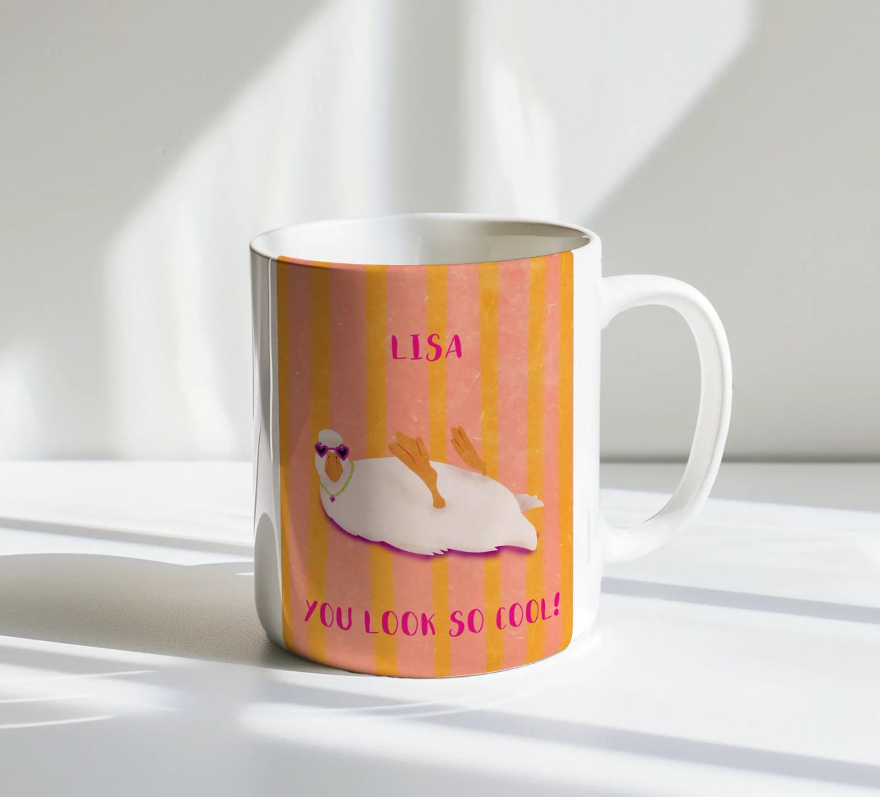 funny duck tazza in ceramica da Illustration Raissa Oltmanns