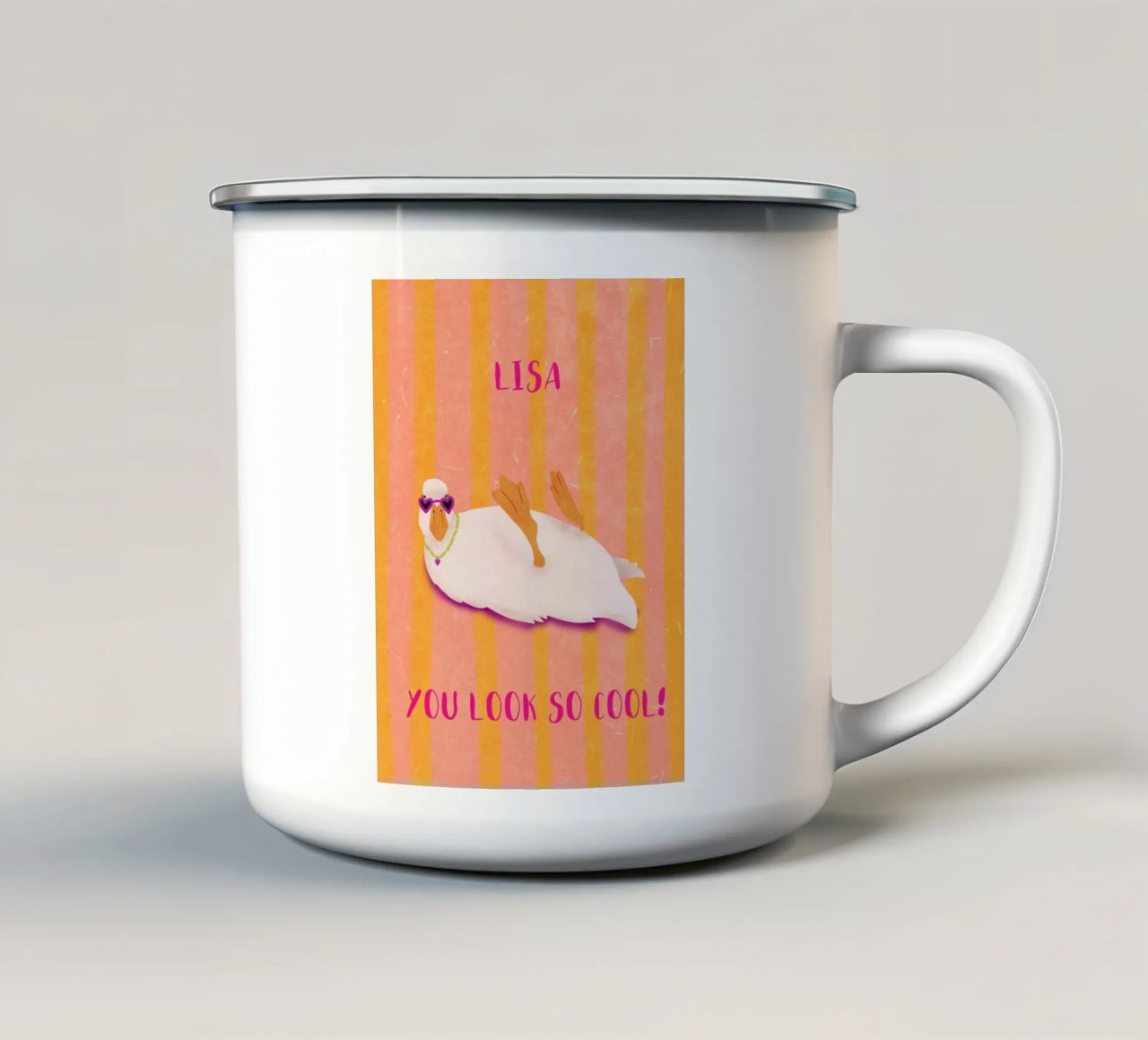 funny duck tazza in smalto da Illustration Raissa Oltmanns