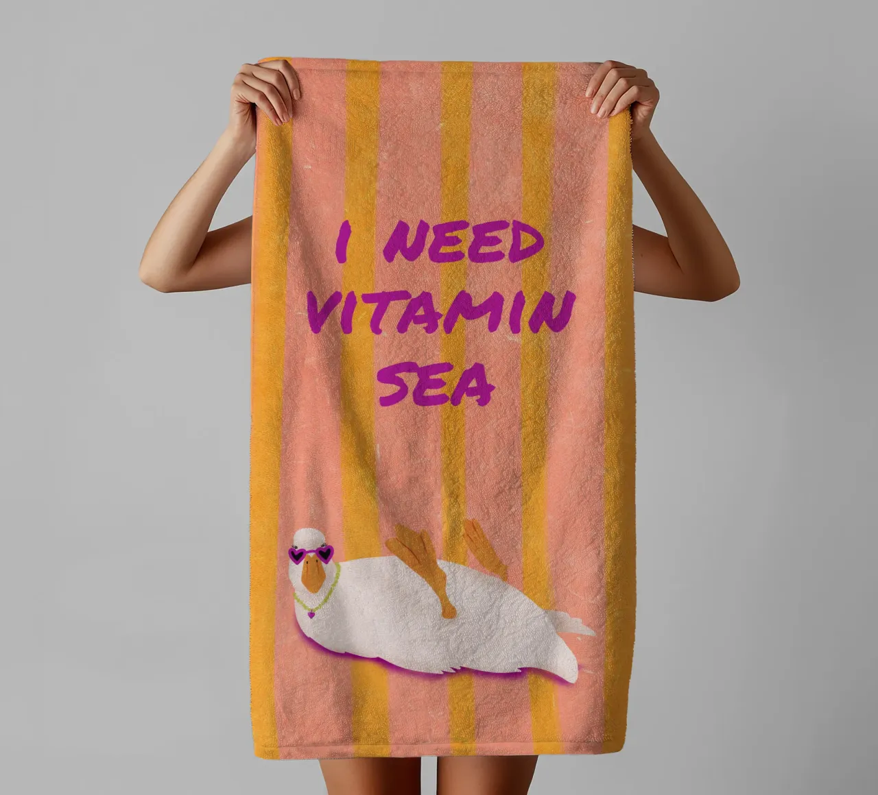 funny duck asciugamano da bagno da Illustration Raissa Oltmanns