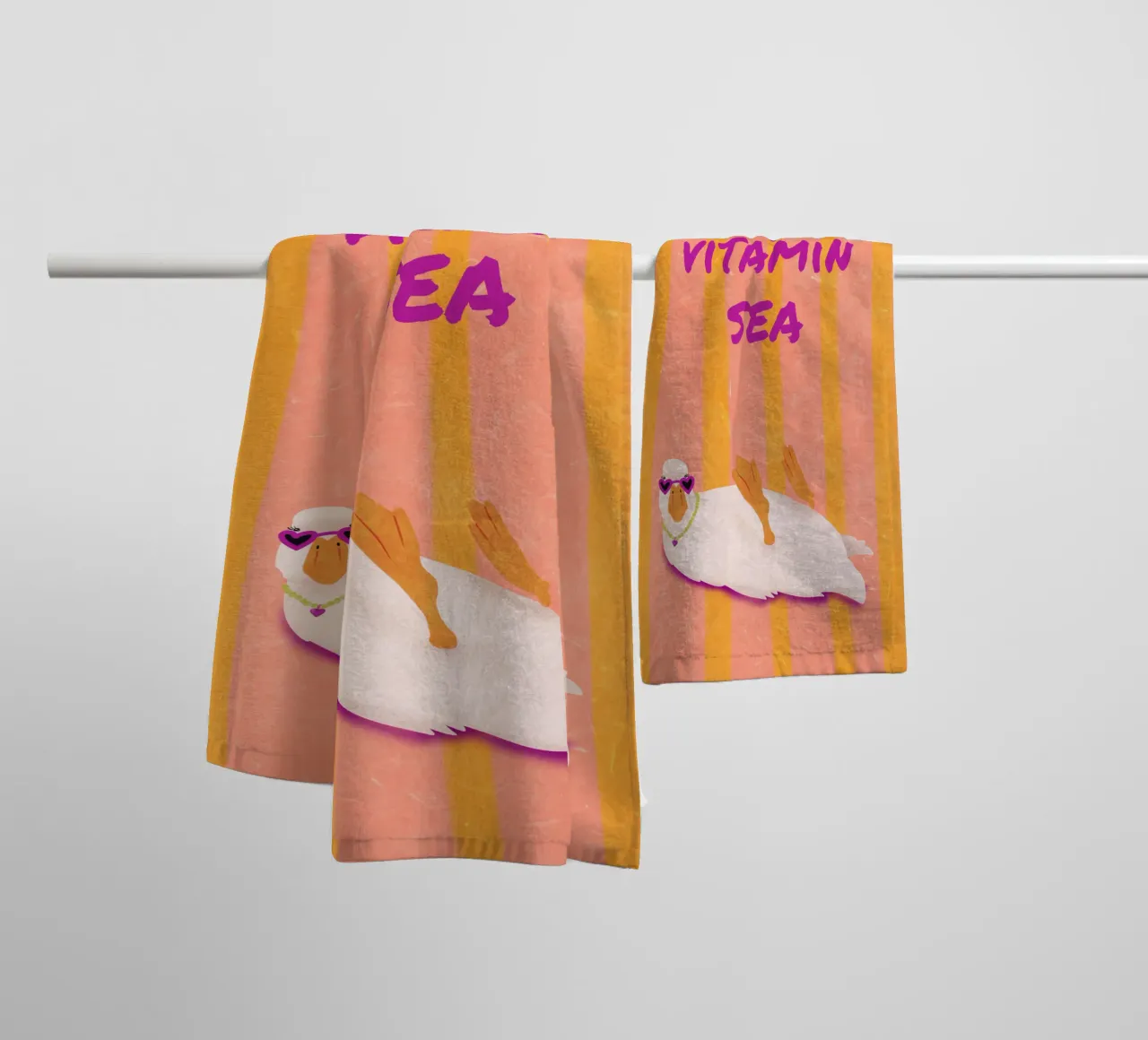 funny duck asciugamano da bagno da Illustration Raissa Oltmanns