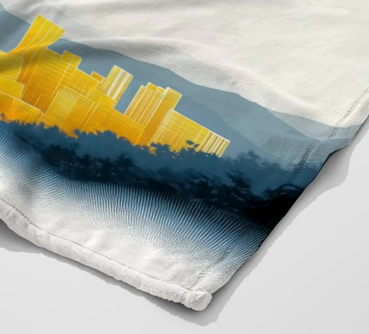 L'alba dorata sulla città coperta in pile da Affiches Soleil & Déco Lumineuse – Sunny