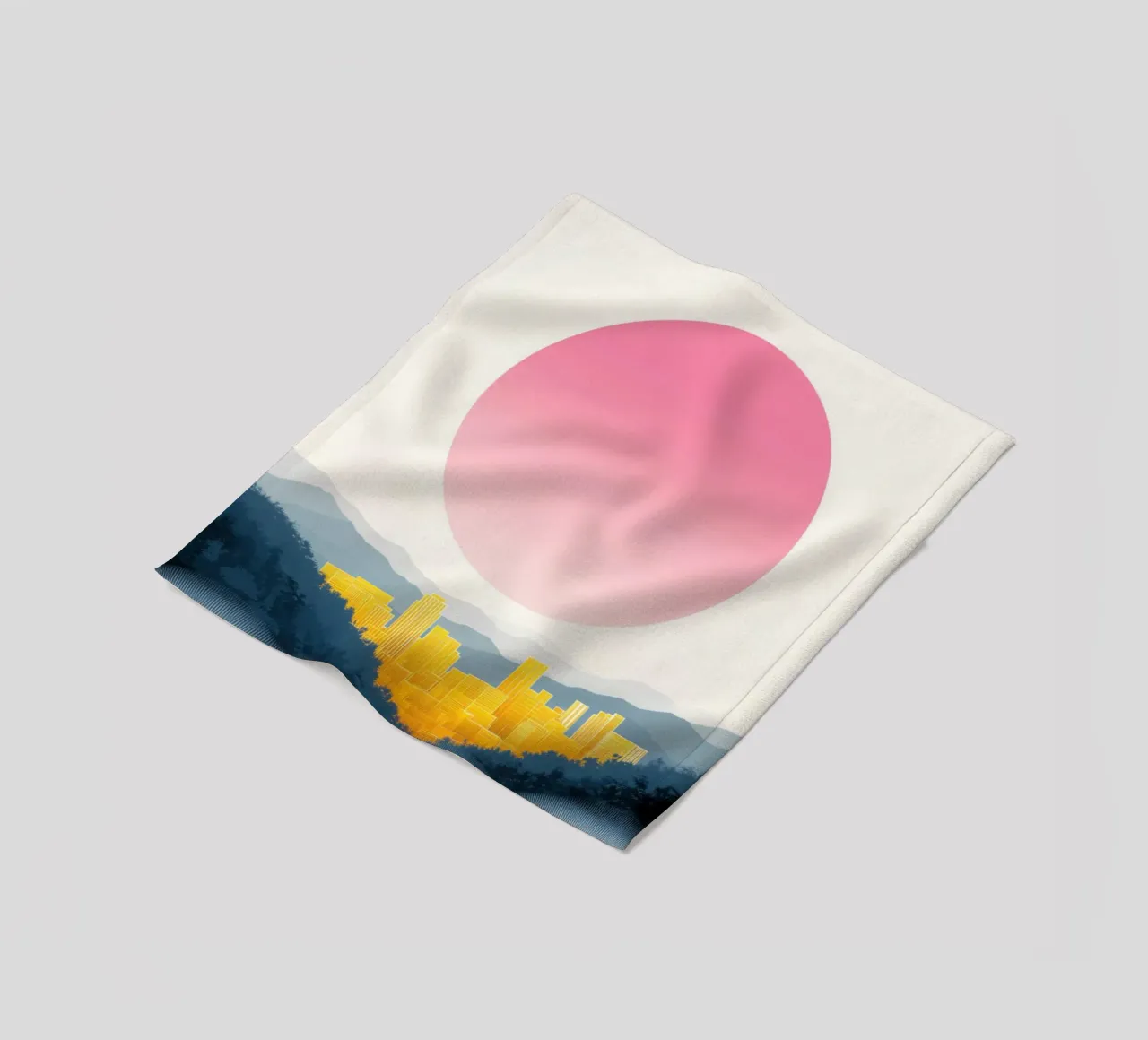 L'alba dorata sulla città coperta in pile da Affiches Soleil & Déco Lumineuse – Sunny