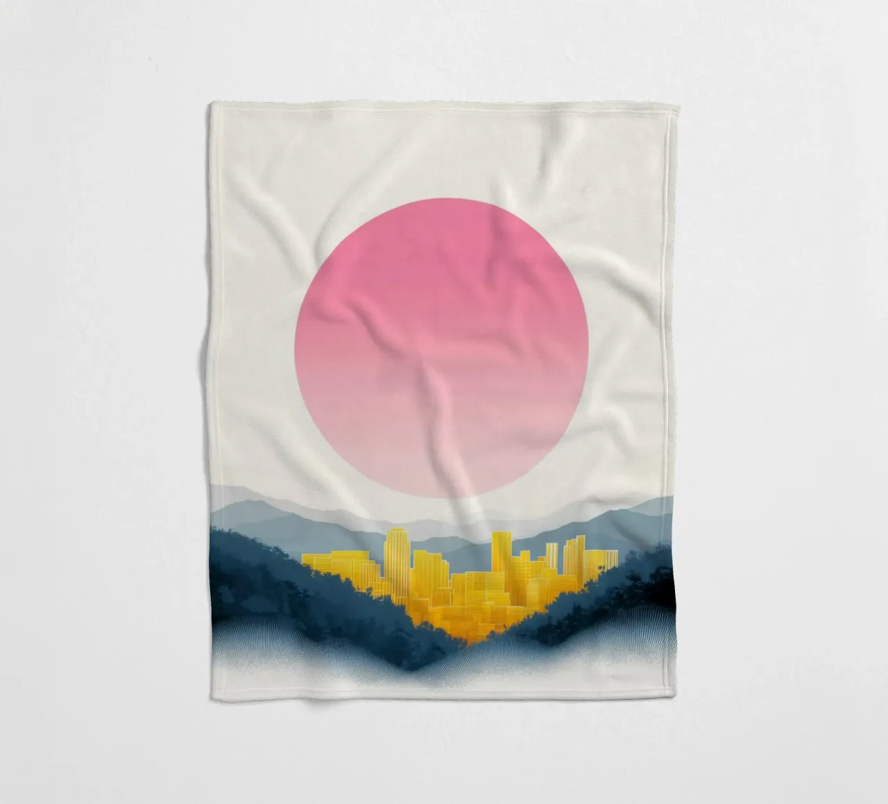 L'alba dorata sulla città coperta in pile da Affiches Soleil & Déco Lumineuse – Sunny
