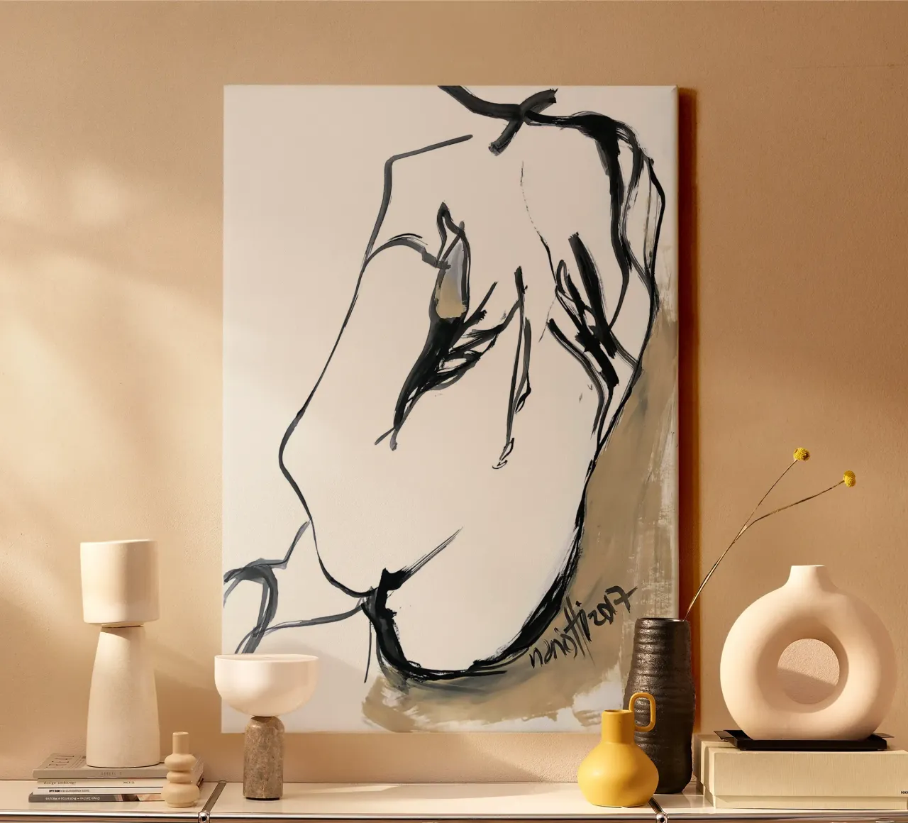 Women's Collection.1 canvas with Floater frame by mariottiart