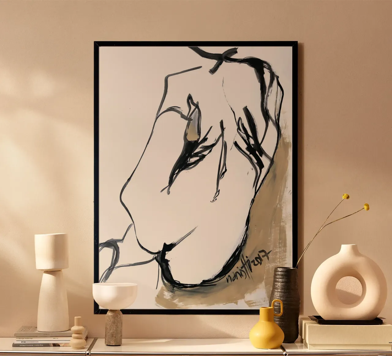 Collezione donna.1 poster con telaio in alluminio da mariottiart