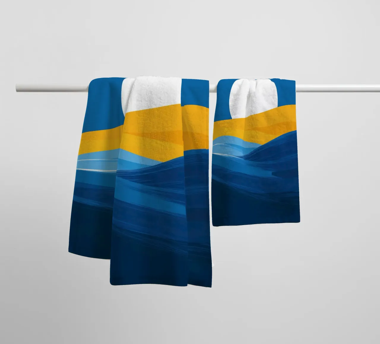 Notte stellata sul deserto e sull'oceano asciugamano da bagno da Affiches Soleil & Déco Lumineuse – Sunny