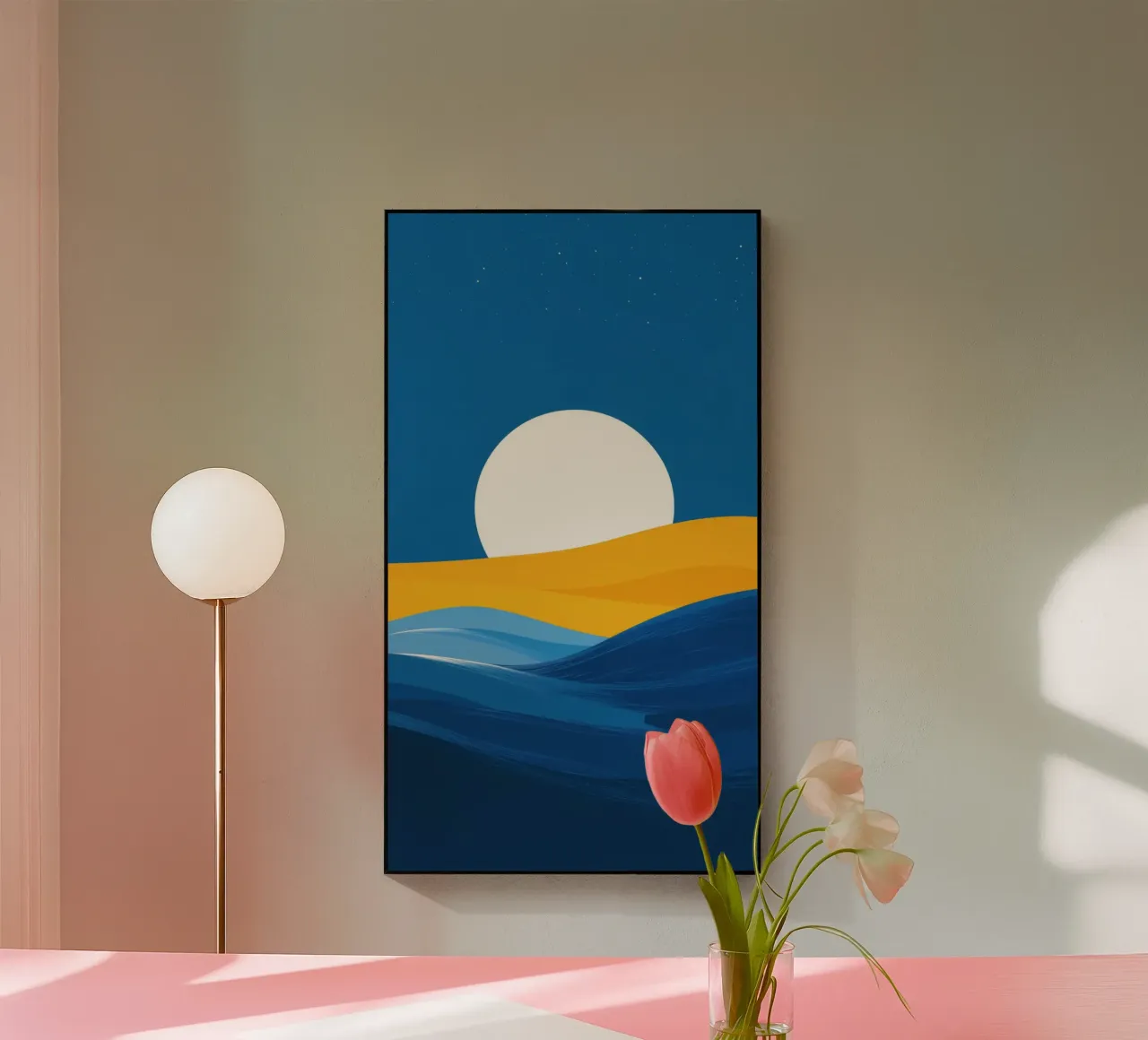 Starry Night over the Desert and the Ocean acrylic glass by Affiches Soleil & Déco Lumineuse – Sunny