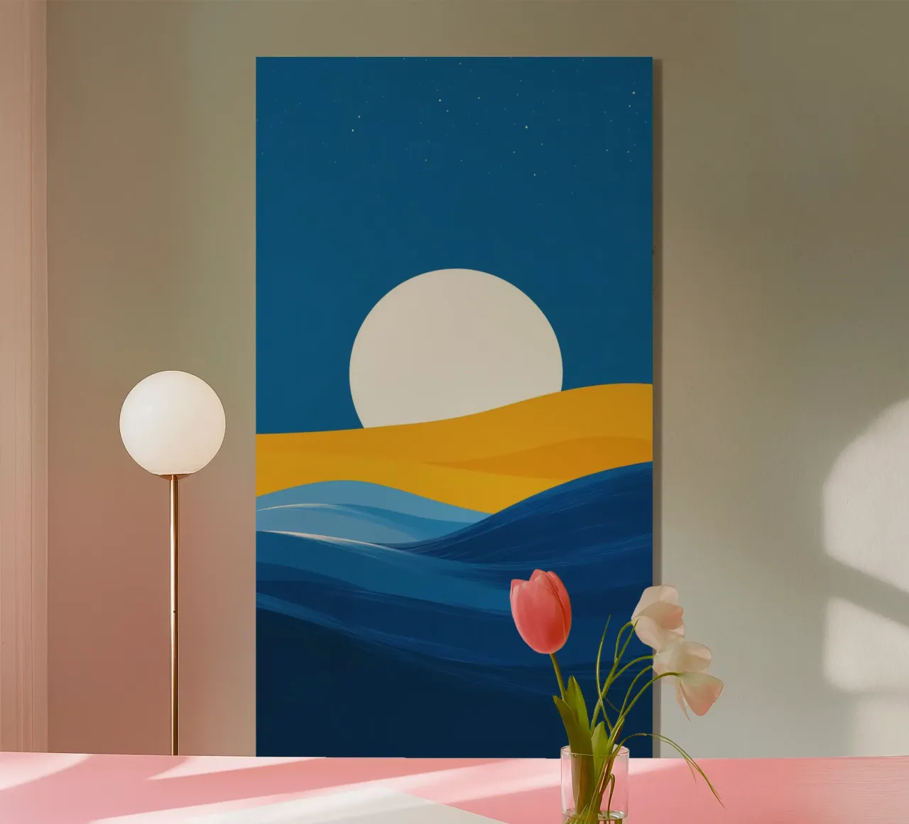 Starry Night over the Desert and the Ocean acrylic glass by Affiches Soleil & Déco Lumineuse – Sunny