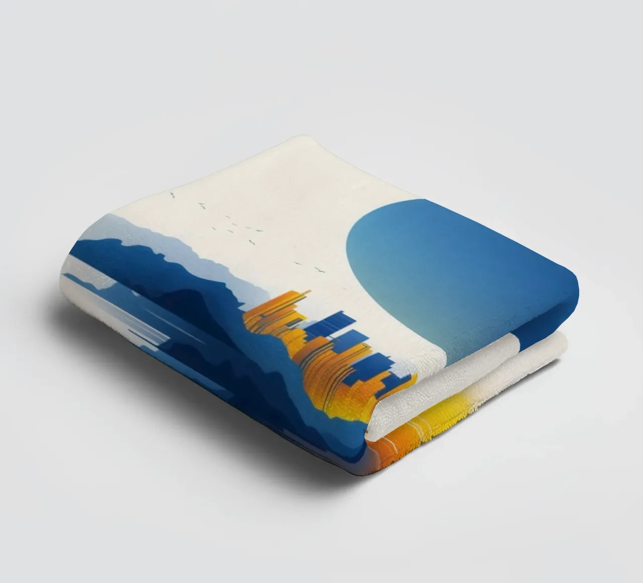 Reflet Urbain tra cielo e mare asciugamano da bagno da Affiches Soleil & Déco Lumineuse – Sunny