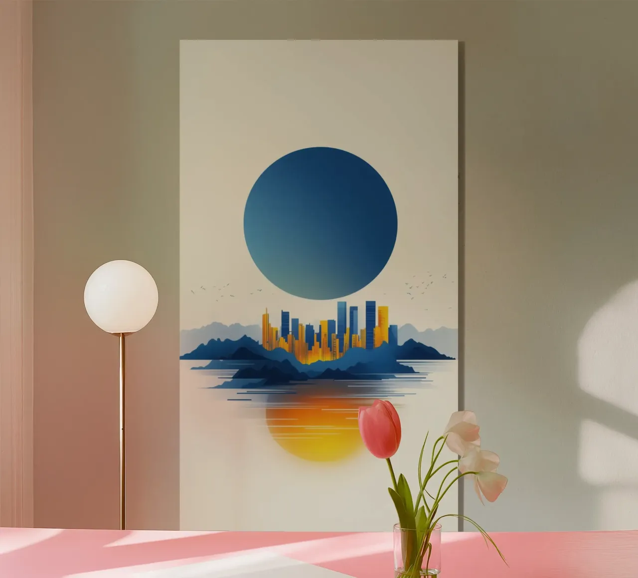 Reflet Urbain tra cielo e mare plexiglass da Affiches Soleil & Déco Lumineuse – Sunny