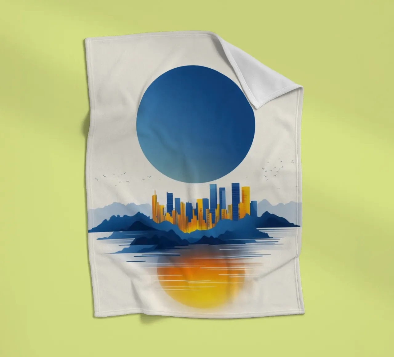 Reflet Urbain tra cielo e mare coperta in pile da Affiches Soleil & Déco Lumineuse – Sunny