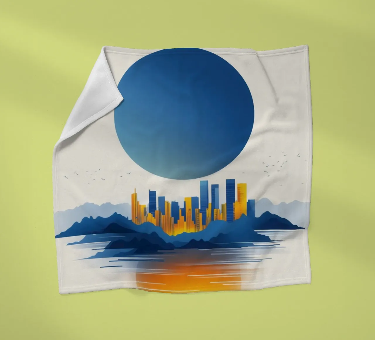 Reflet Urbain tra cielo e mare coperta in pile da Affiches Soleil & Déco Lumineuse – Sunny