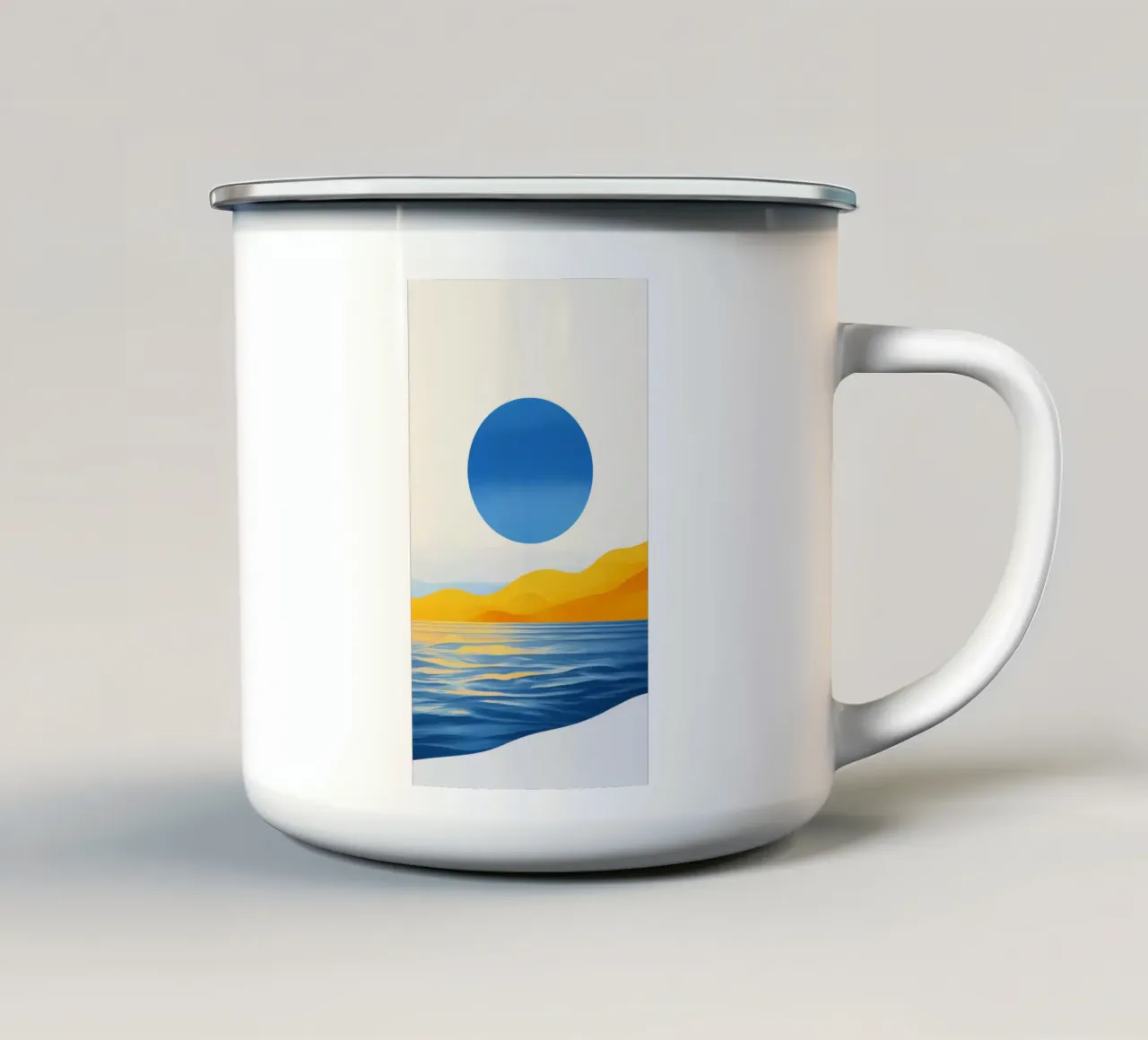 Meditazione sull'oceano tazza in smalto da Affiches Soleil & Déco Lumineuse – Sunny