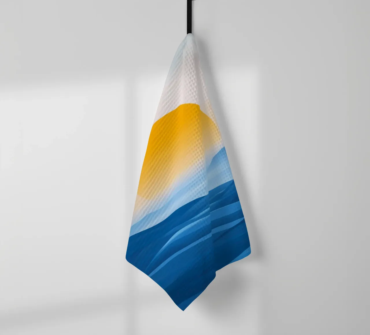 Mountain Waves at Twilight tea towel by Affiches Soleil & Déco Lumineuse – Sunny