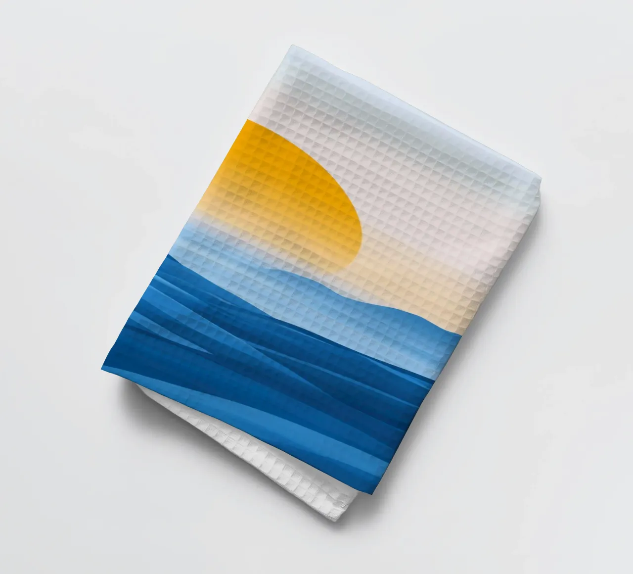 Mountain Waves at Twilight tea towel by Affiches Soleil & Déco Lumineuse – Sunny