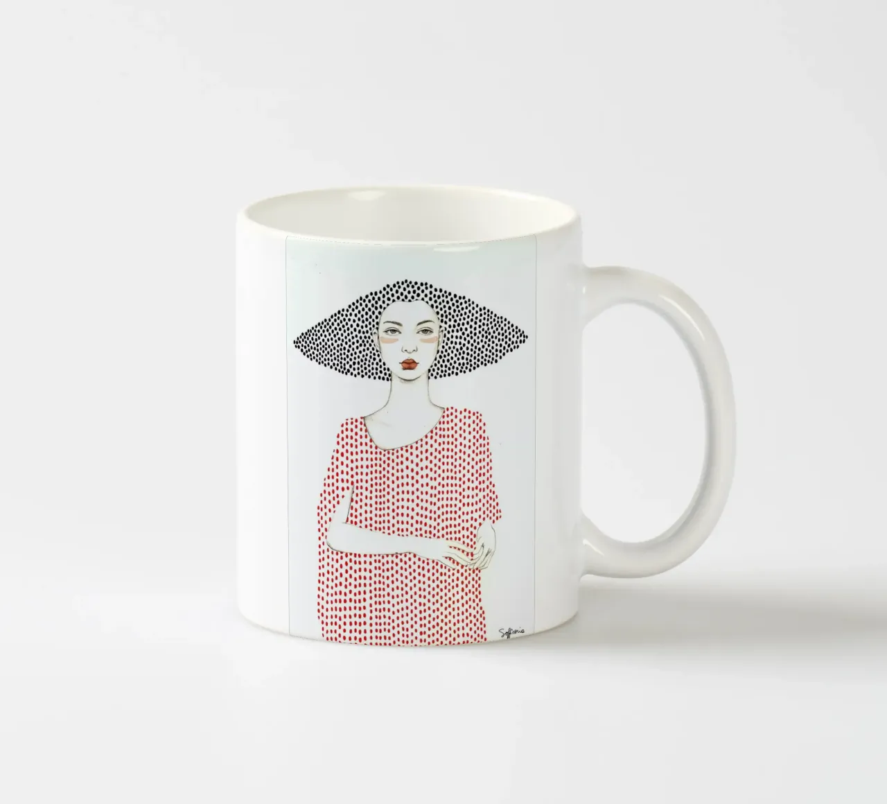Elle tazza in ceramica da Sofia Bonati