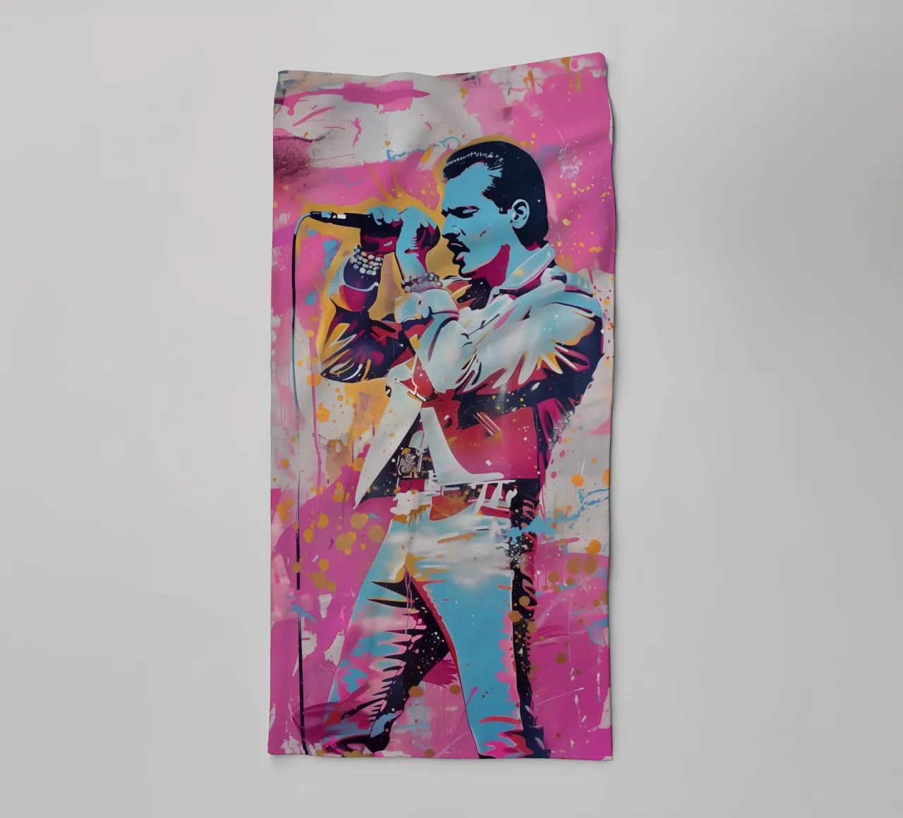 Freddy Mercury Street Art Graffiti asciugamano da bagno da Autofocus