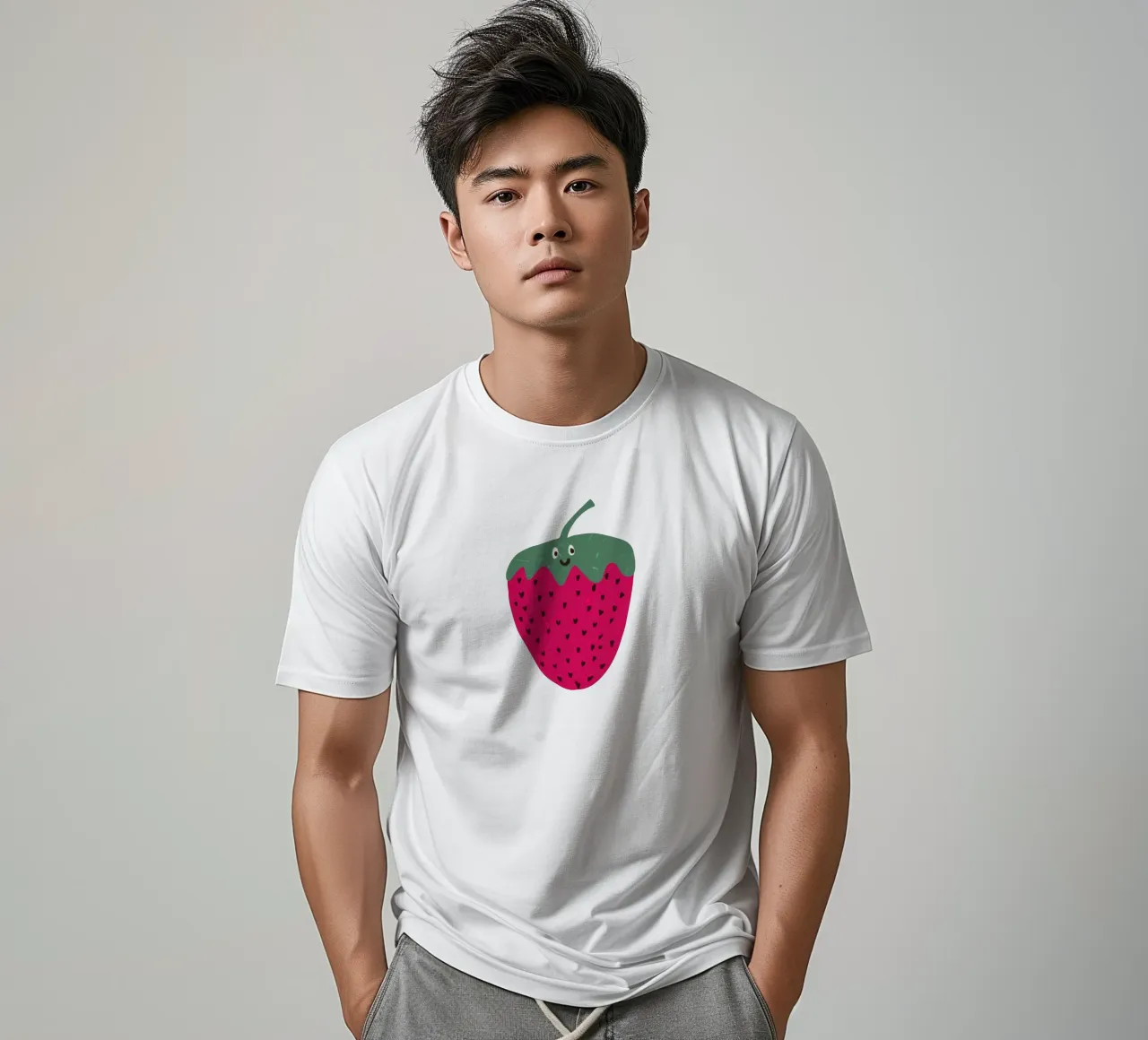 Hello Strawberry t-shirt da Illustration Raissa Oltmanns