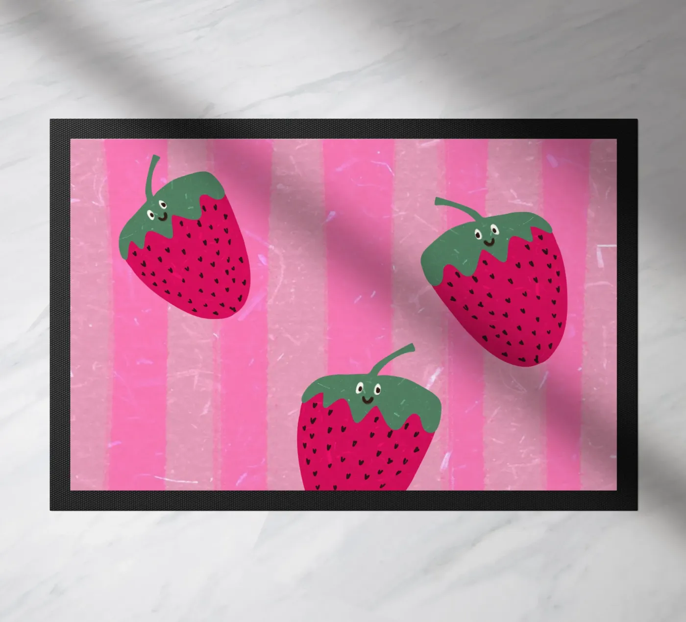 Hello Strawberry paillasson de Illustration Raissa Oltmanns