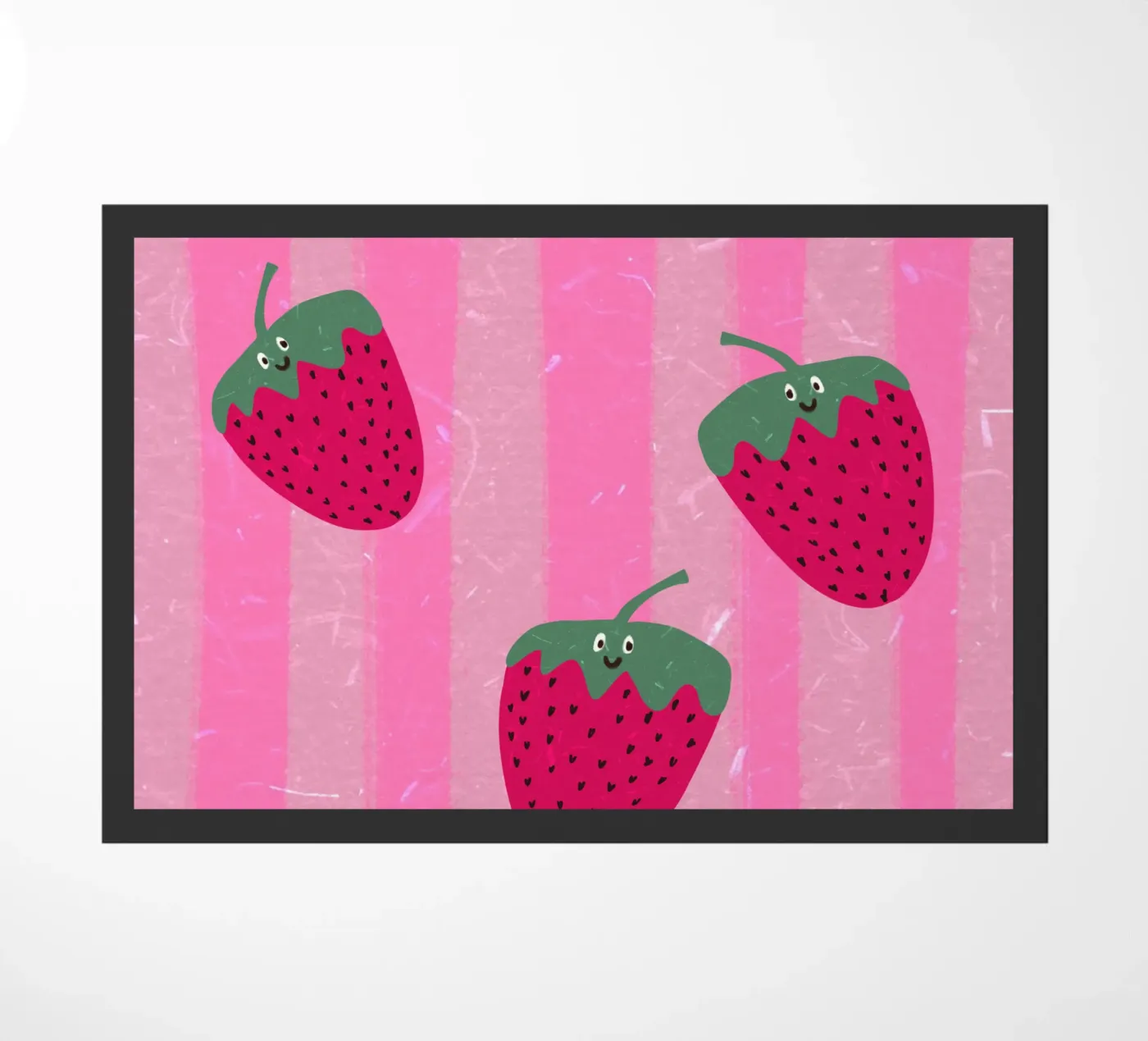Hello Strawberry paillasson de Illustration Raissa Oltmanns