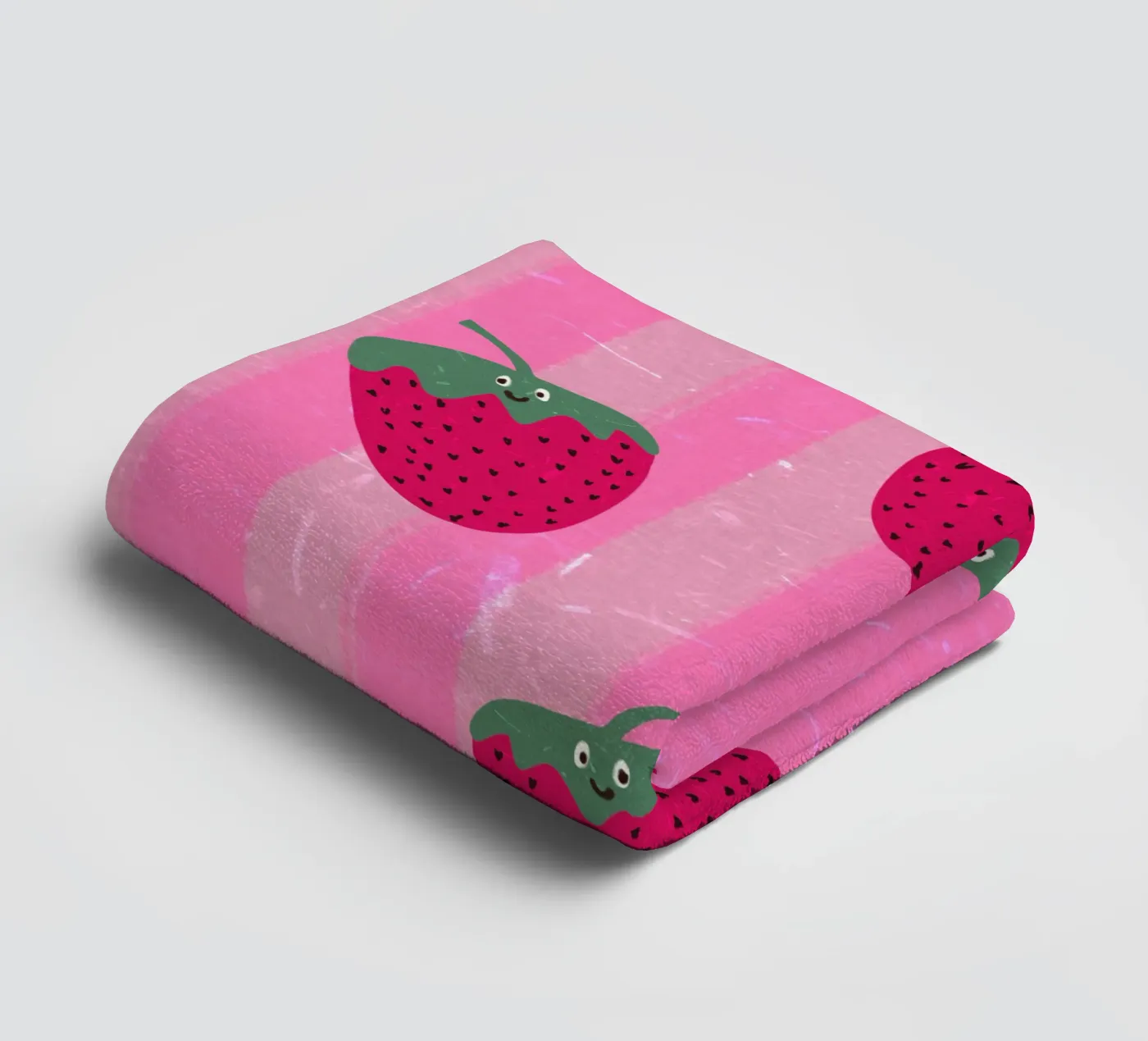 Hello Strawberry badhanddoek van Illustration Raissa Oltmanns