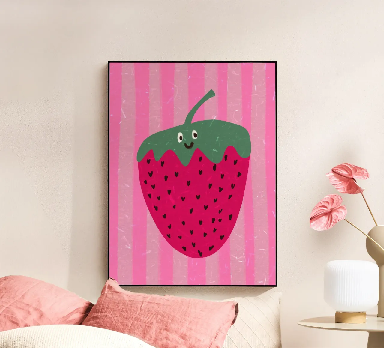 Hello Strawberry plexiglass da Illustration Raissa Oltmanns