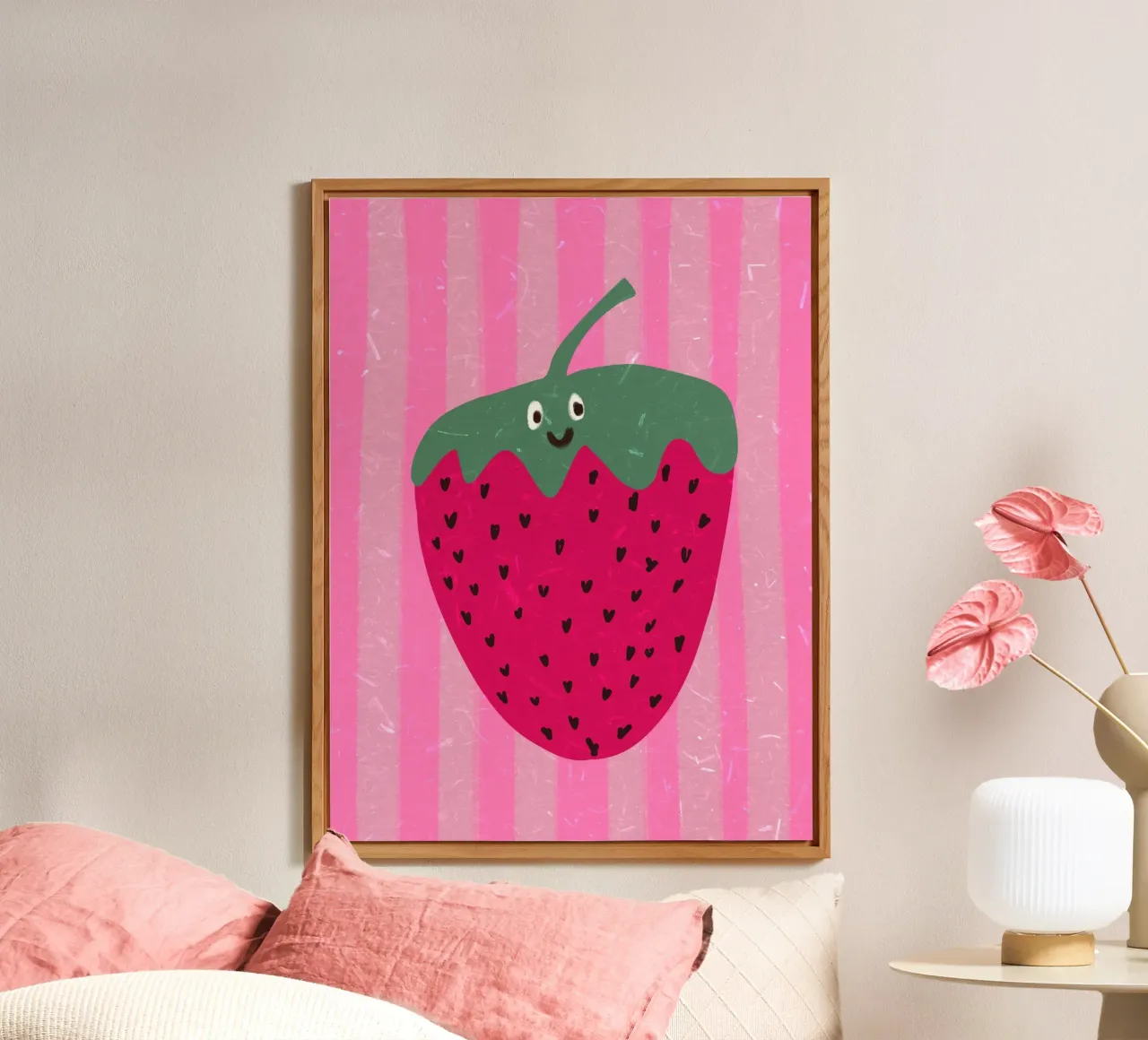 Hello Strawberry alluminio dibond da Illustration Raissa Oltmanns